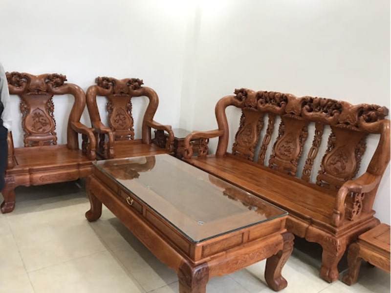 bàn ghế gỗ phòng khách đồng kỵ